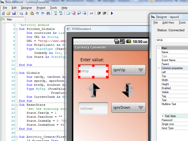 Visual basic for Android. The easy way to develop Android applications.